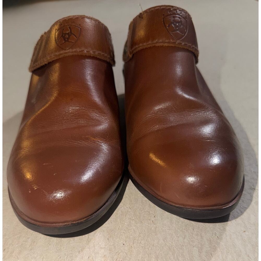 Ariat women’s brown leather mules shoes - Picture 8 of 16